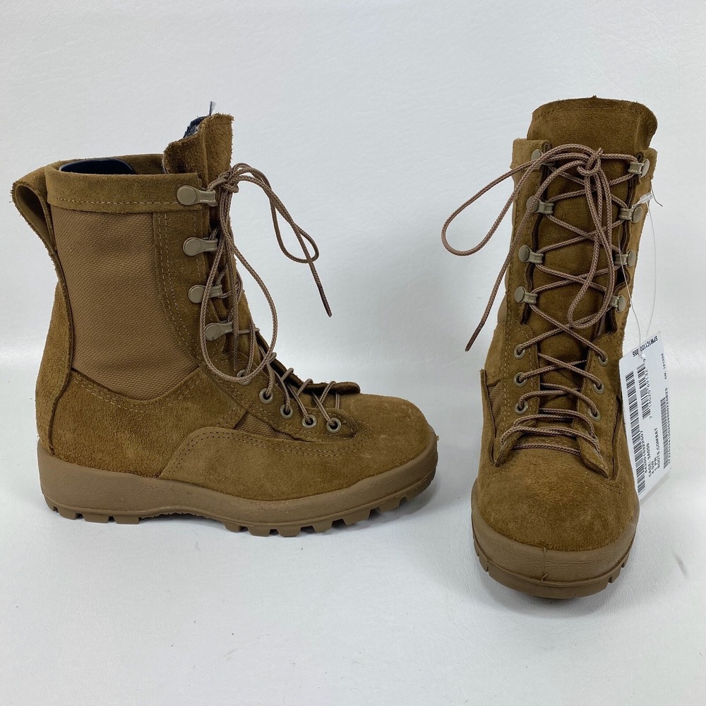 MCRAE Army Combat Boots Hot‎ Weather Tan Cage 3A059 Size 4.5 W Gore-Tex Vibram
